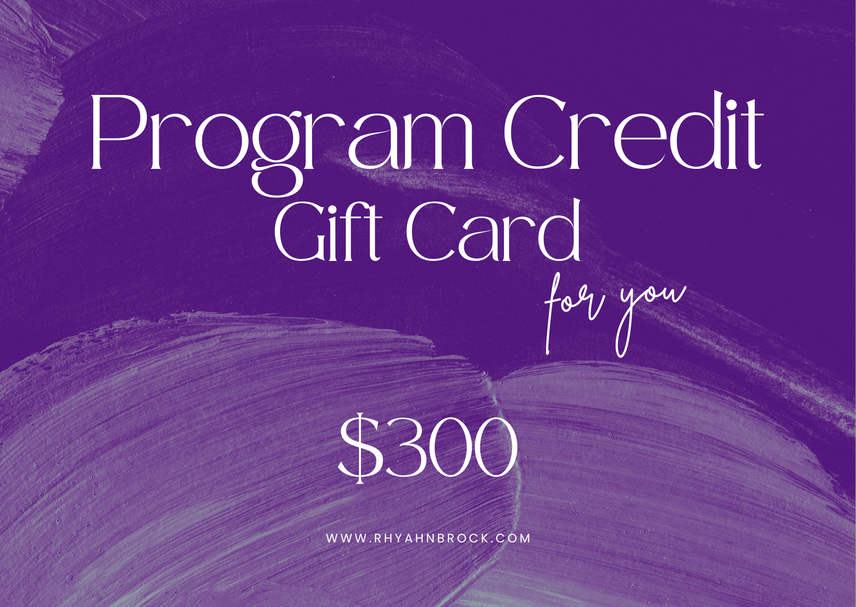 Programs Credit Gift Card
