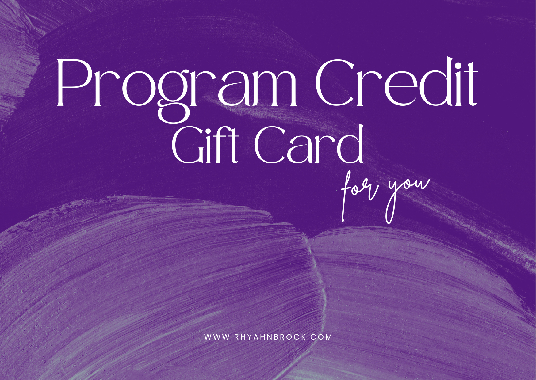 Programs Credit Gift Card